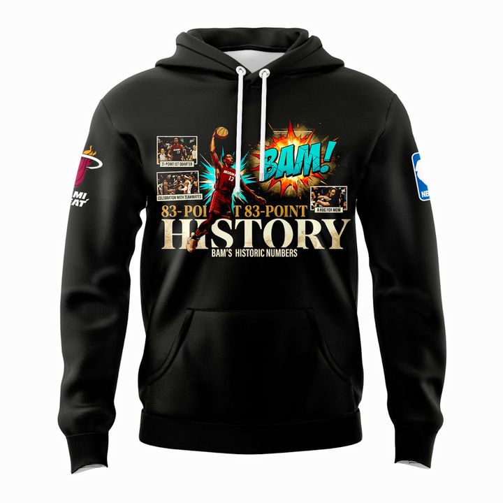 Miami HEAT - Bam Adebayo 83-Point History Limited Hoodie