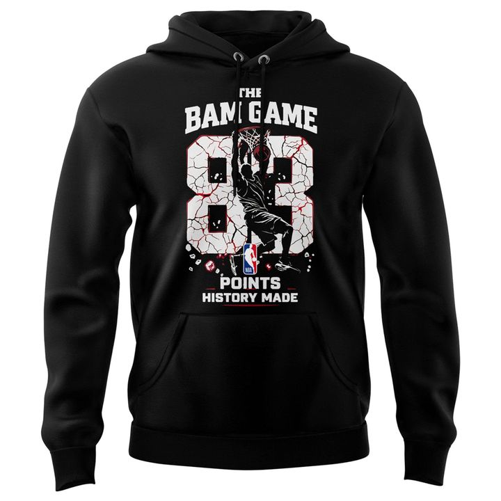 Bam Adebayo Miami Heat The Bam Game 83 Point History Made Hoodie