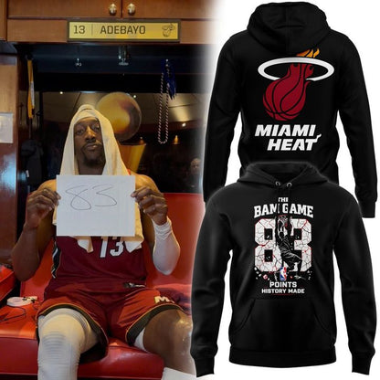Bam Adebayo Miami Heat The Bam Game 83 Point History Made Hoodie