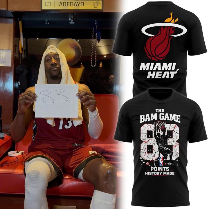Bam Adebayo Miami Heat The Bam Game 83 Point History Made T-Shirt