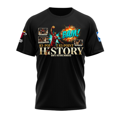 Miami HEAT - Bam Adebayo 83-Point History Limited T-Shirt