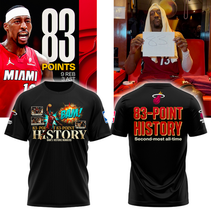 Miami HEAT - Bam Adebayo 83-Point History Limited T-Shirt