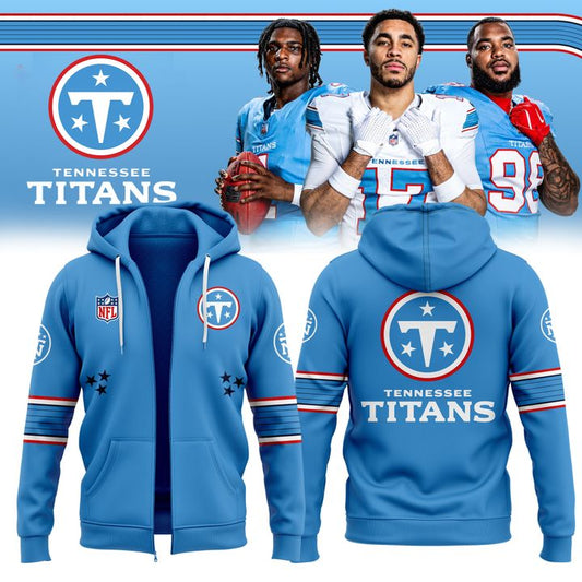 Official Tennessee Titans Cameron Ward Nike Light Blue Vapor F.U.S.E. Sewn Down Limited Zip Hoodie