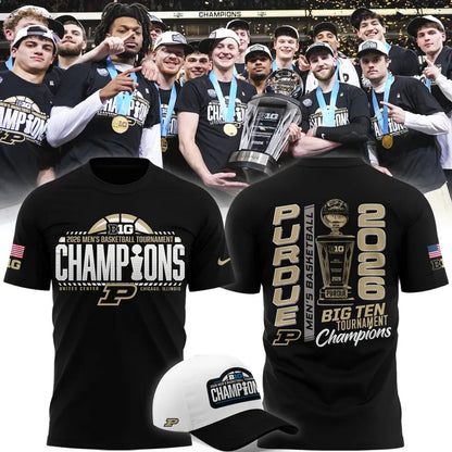 Purdue Men's Basketball 2026 Big Ten Tournament Champions T Shirt