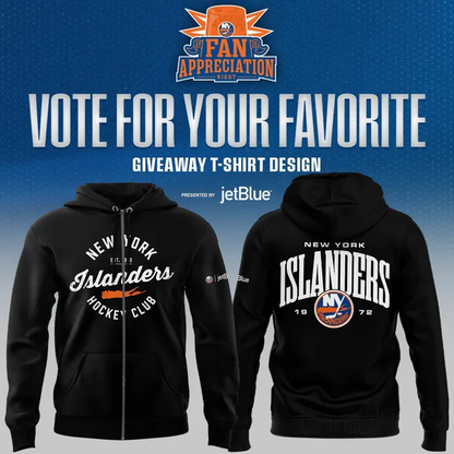 Limited Edition New York Islanders Fan Appreciation Night ZipHoodie 2026