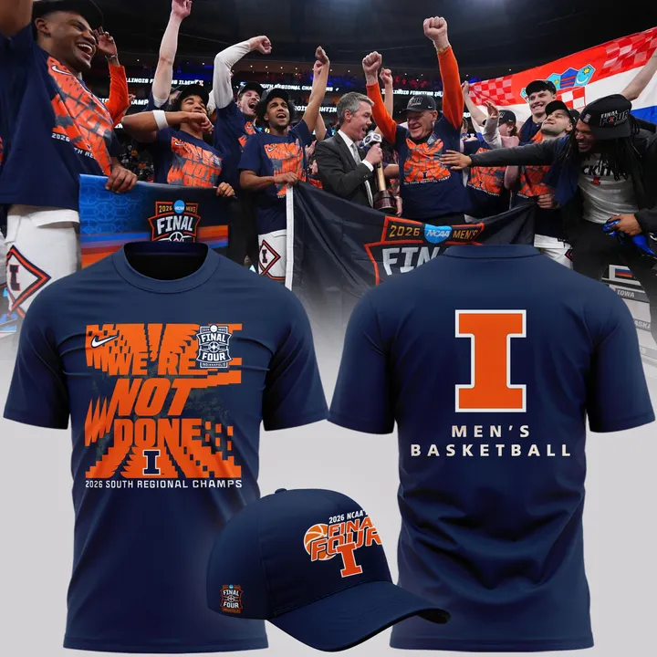 10.Illinois Fighting Illini 2026 Men's Basketball Tournament March Madness Final Four T-Shirt