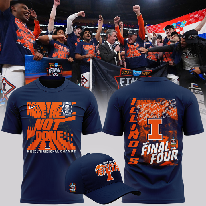 11.Illinois Fighting Illini 2026  Men's Basketball Tournament March Madness Final Four T-Shirt