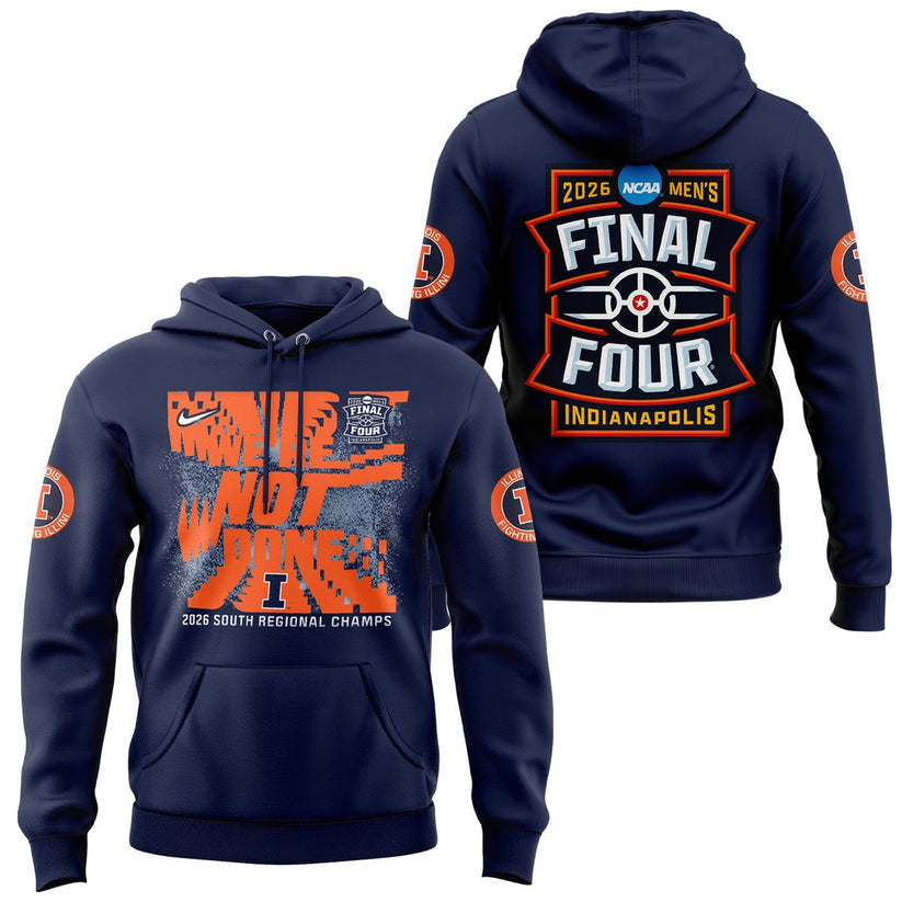 Navy Illinois Fighting Illini 2026 NCAA Men's Basketball Tournament March Madness Final Four Hoodie