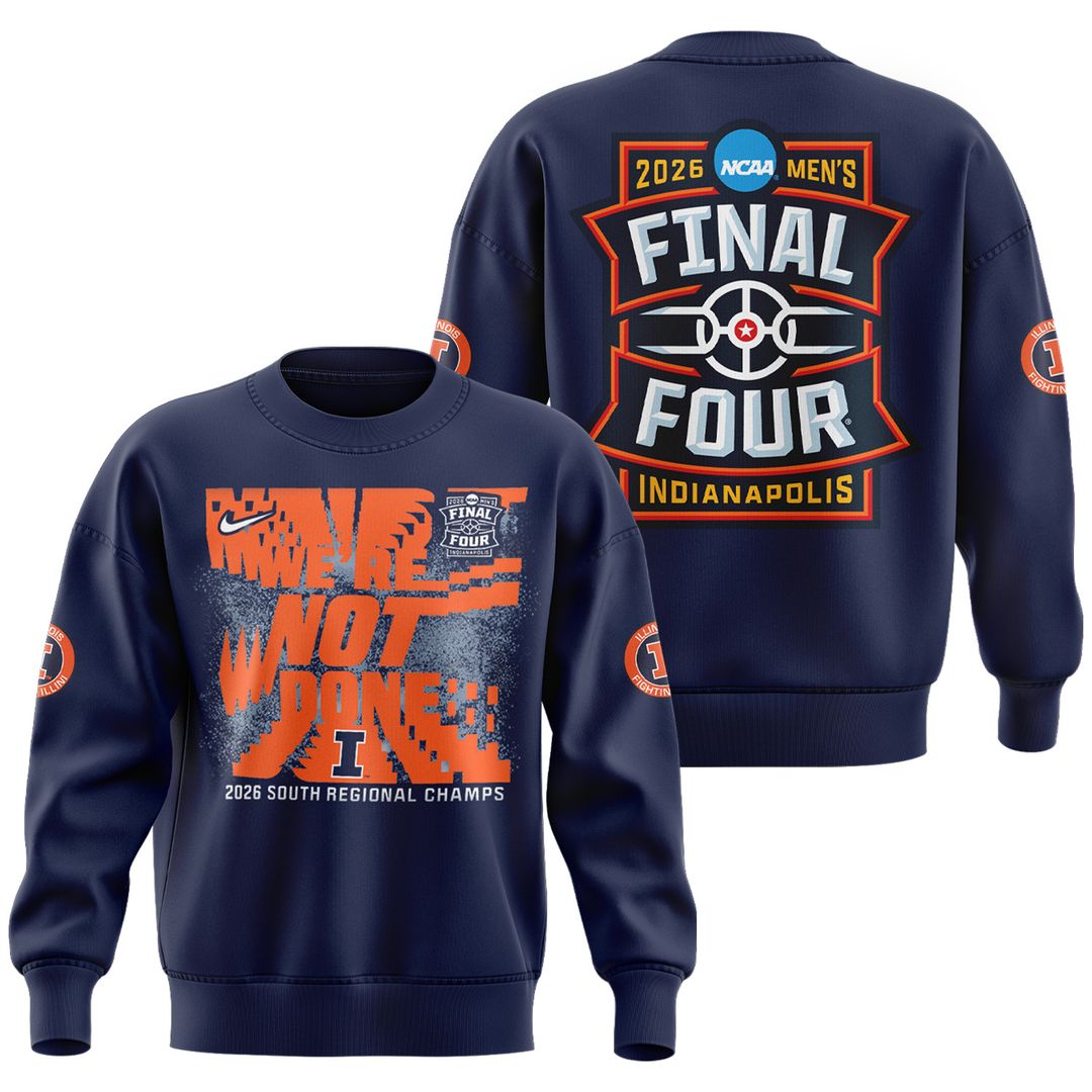 Navy Illinois Fighting Illini 2026 Men's Basketball Tournament March Madness Final Four Sweater