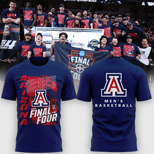 Arizona Wildcats 2026 Men's Basketball Tournament March Madness Final Four T-Shirt