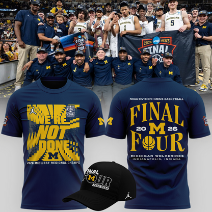 Michigan Wolverines 2026 Men's Basketball Tournament March Madness Final Four Tshirt