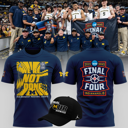 Michigan Wolverines 2026 Men's Basketball Tournament March Madness Final Four Tshirt