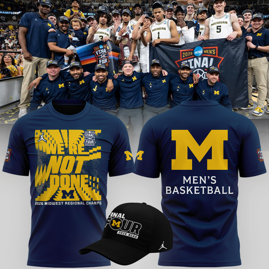 Michigan Wolverines 2026 Men's Basketball Tournament March Madness Final Four Tshirt