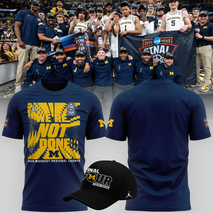 Michigan Wolverines 2026 Men's Basketball Tournament March Madness Final Four Tshirt