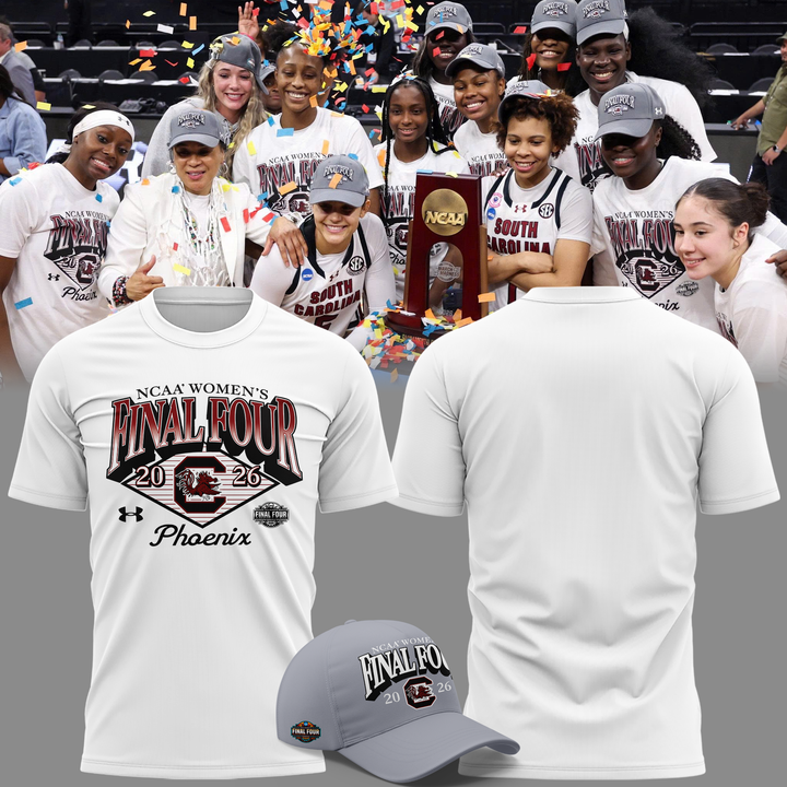 South Carolina Gamecocks 2026 NCAA Women's Basketball Tournament March Madness Final Four T-Shirt