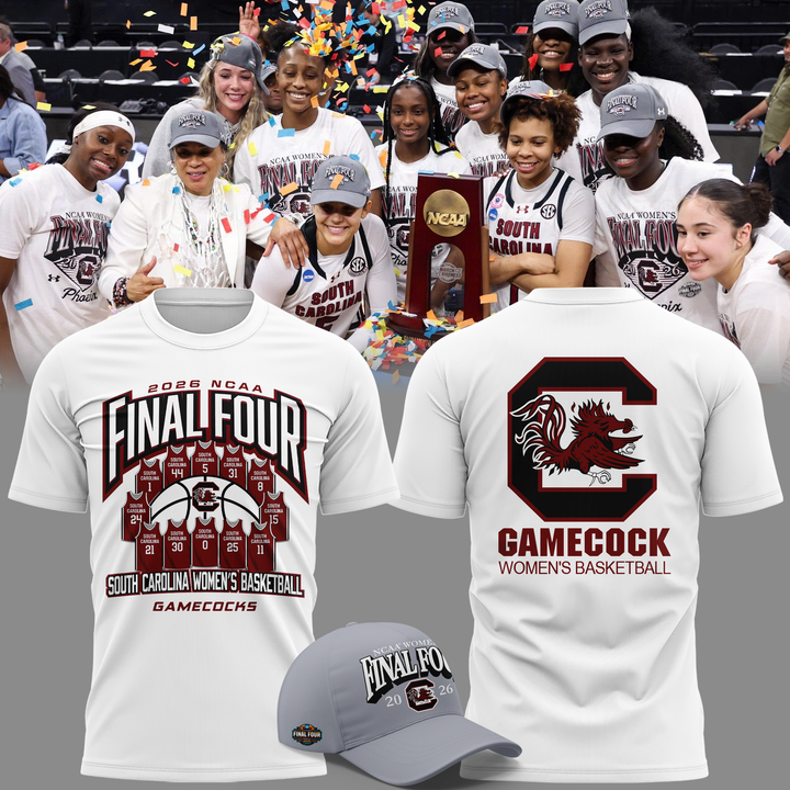 South Carolina Gamecocks 2026 NCAA Women's Basketball Tournament March Madness Final Four T-Shirt
