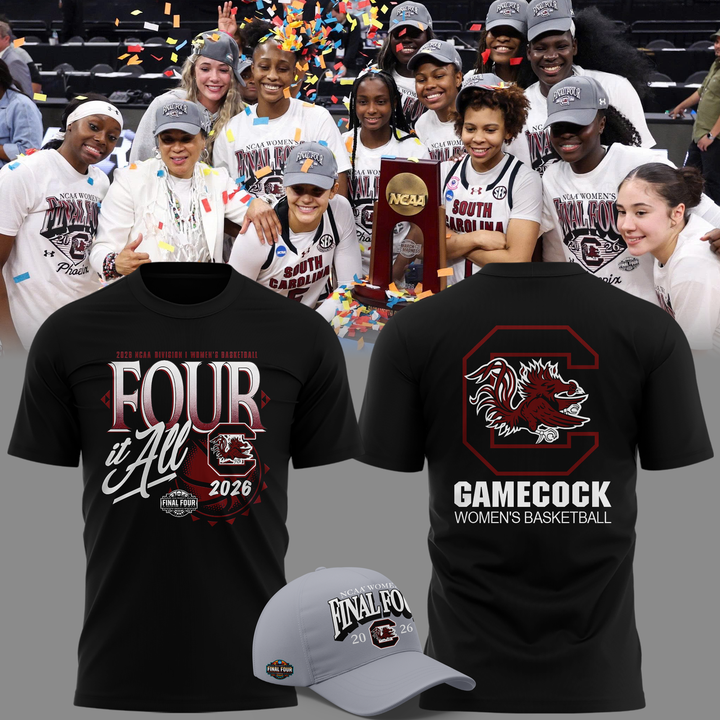 South Carolina Gamecocks 2026 NCAA Women's Basketball Tournament March Madness Final Four T-Shirt