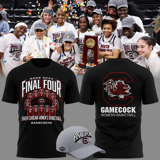 South Carolina Gamecocks 2026 NCAA Women's Basketball Tournament March Madness Final Four T-Shirt