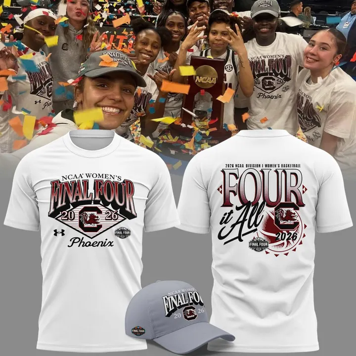 South Carolina Gamecocks 2026 NCAA Women's Basketball Tournament March Madness Final Four T-Shirt