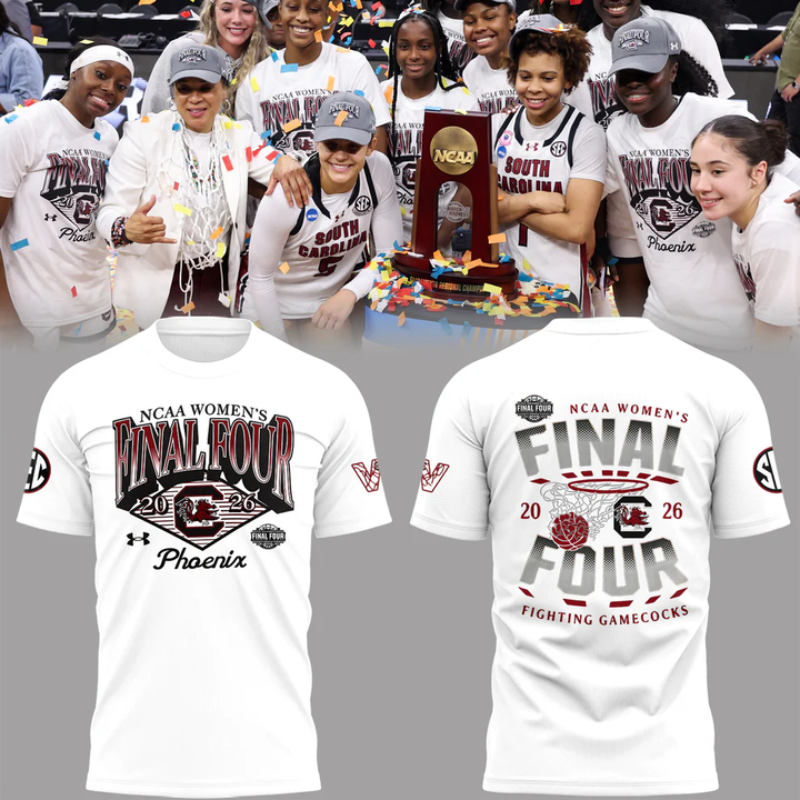 South Carolina Gamecocks 2026 NCAA Women's Basketball Tournament March Madness Final Four T-Shirt