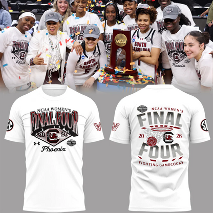 South Carolina Gamecocks 2026 NCAA Women's Basketball Tournament March Madness Final Four T-Shirt