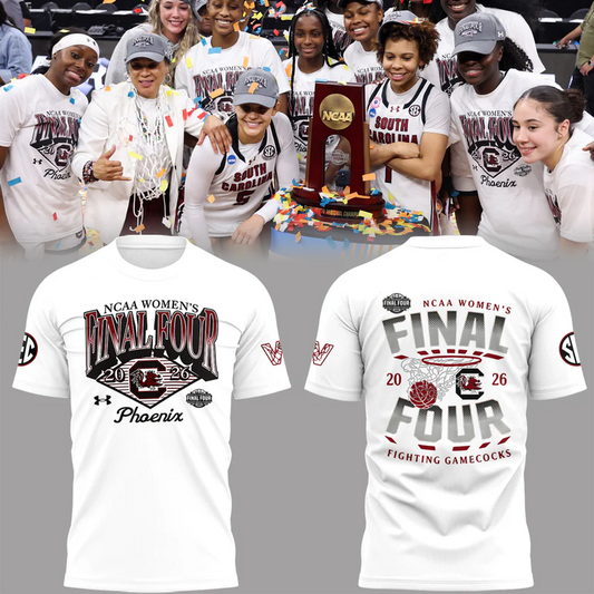 South Carolina Gamecocks 2026 NCAA Women's Basketball Tournament March Madness Final Four T-Shirt