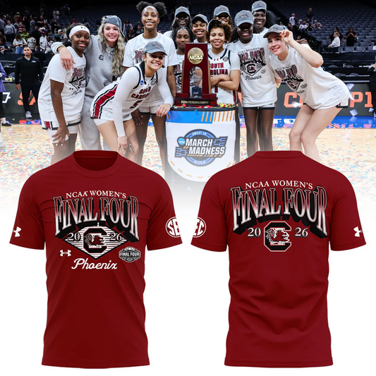 South Carolina Gamecocks 2026 NCAA Women's Basketball Tournament March Madness Final Four T-Shirt