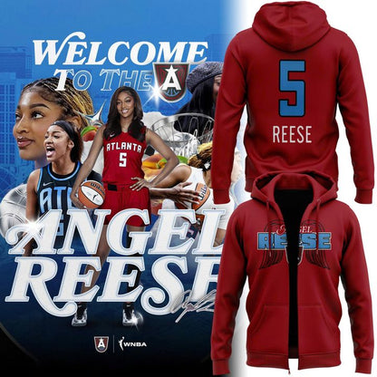 Atlanta Dream Angel Reese Dream Red Zip Hoodie - Limited Edition