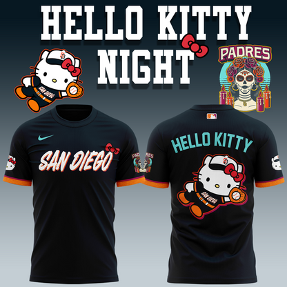Special Edition San Diego Padres New City Connect x Hello Kitty Tshirt