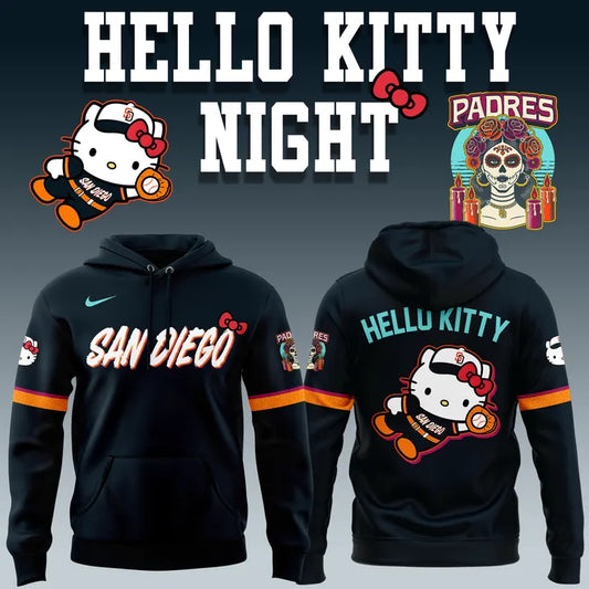 Special Edition San Diego Padres New City Connect x Hello Kitty Hoodie