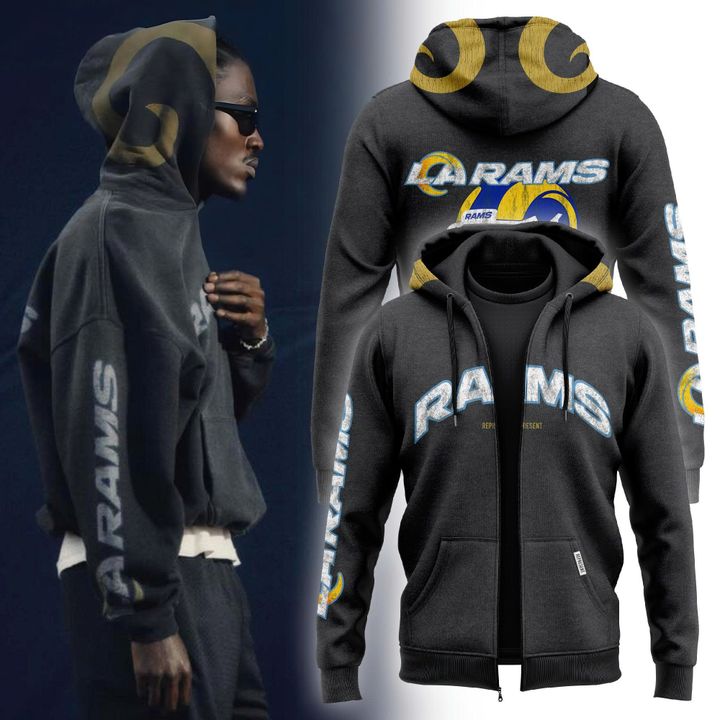 LA Rams Pullover Zip Hoodie