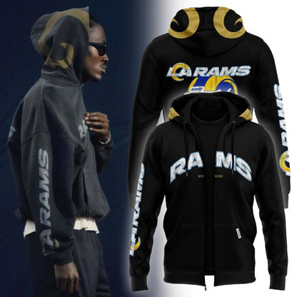 LA Rams Pullover Zip Hoodie