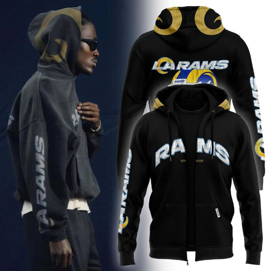 LA Rams Pullover Zip Hoodie