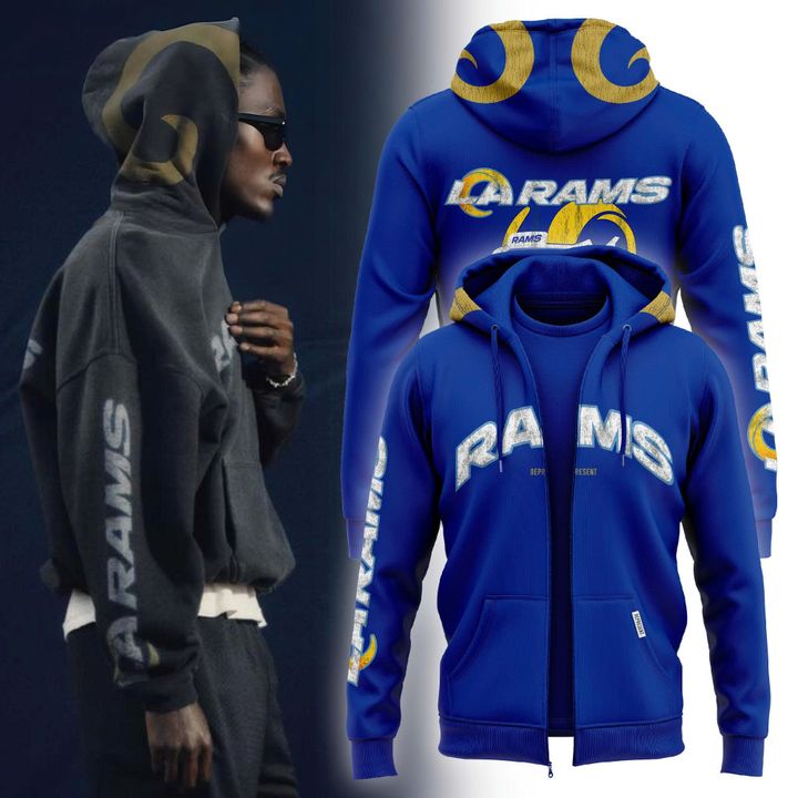 LA Rams Pullover Zip Hoodie