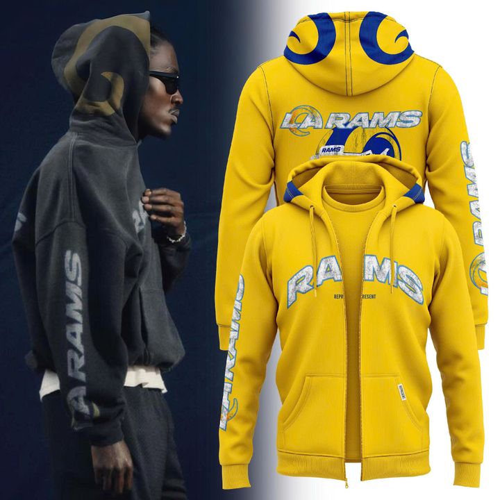 LA Rams Pullover Zip Hoodie