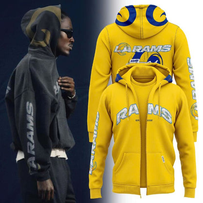 LA Rams Pullover Zip Hoodie
