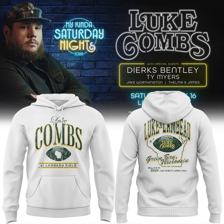 Luke Combs x Green Bay Packers 'My Kinda Saturday Night Tour' Hoodie - Limited Edition
