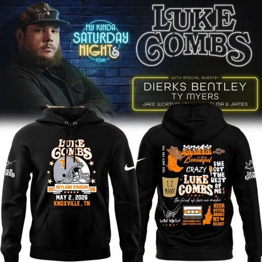 Limited Edition Tennessee x Luke Combs My Kinda Saturday Night Hoodie 2026