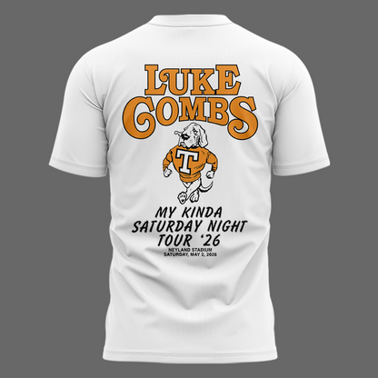 New Edition Tennessee x Luke Combs My Kinda Saturday Nigh White Tshirt 2026