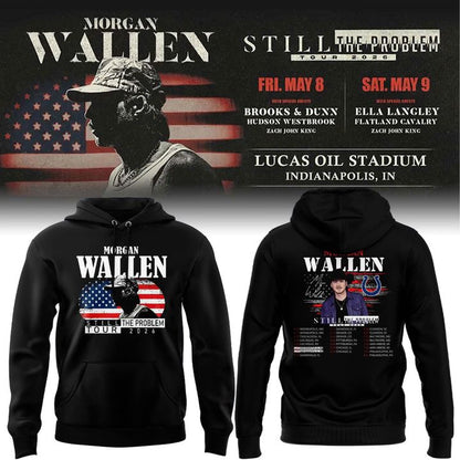 Indianapolis Colts x Morgan Wallen "Still The Problem Tour" 2026 BLue Hoodie