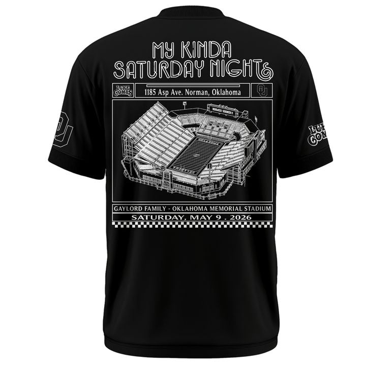 Exclusive Version Black Tshirt Luke Combs x Oklahoma Sooners