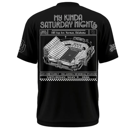 Exclusive Version Black Tshirt Luke Combs x Oklahoma Sooners