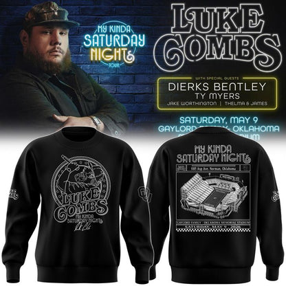 Exclusive Version Black Sweat Luke Combs x Oklahoma Sooners