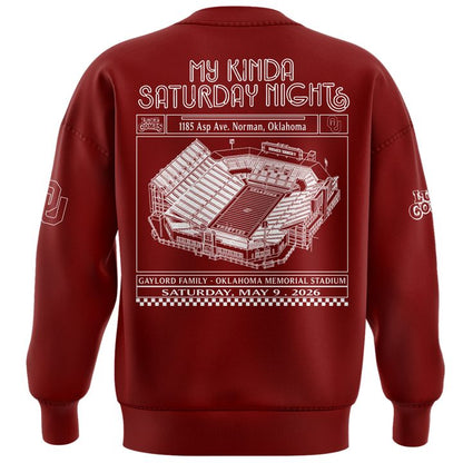 Exclusive Version Red Sweat Luke Combs x Oklahoma Sooners