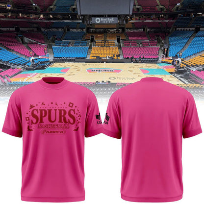 Exclusive T-Shirt Pink 2026 San Antonio Spurs Playoffs Round 2 Game 1