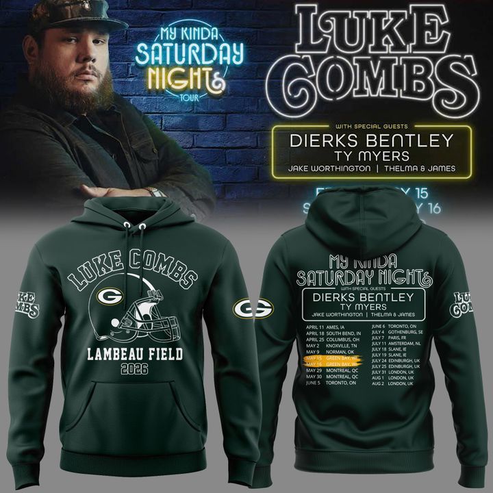 GB Packers x LC My Kinda Saturday Night Tour 2026 Limited Edition Hoodie