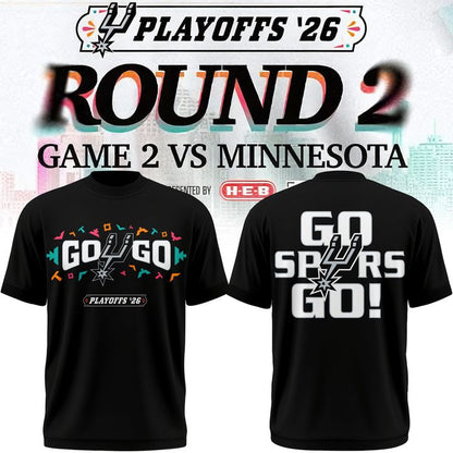 01.San Antonio Spurs 2026  Playoffs T-Shirt - Round 2 Game2