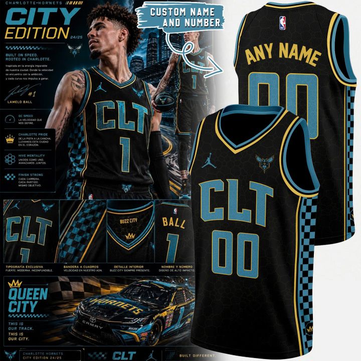 Charlotte Hornets City Edition Jersey Custom Name And Number
