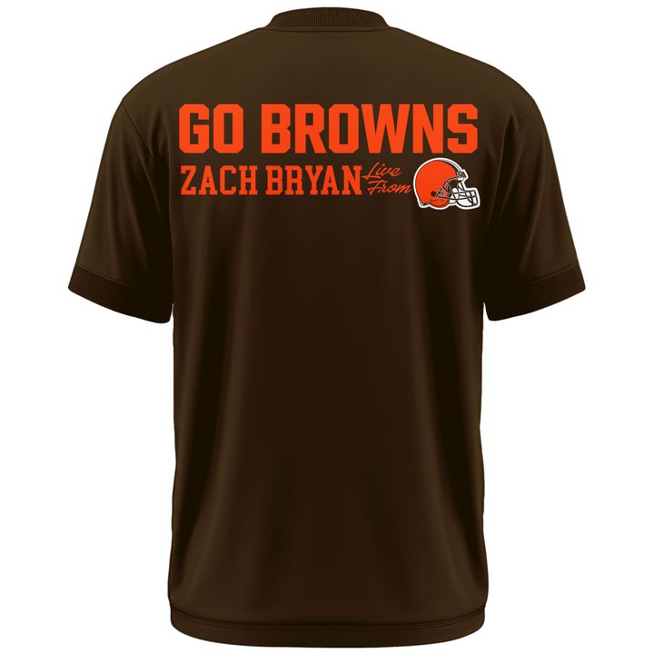04.Zach Bryan x Cleveland Browns "WITH HEAVEN ON TOUR" Limited Edition - T Shirt