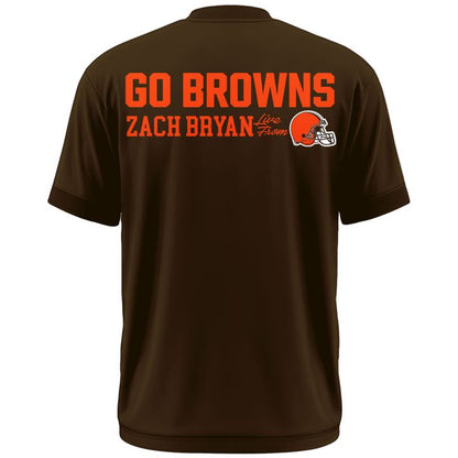 04.Zach Bryan x Cleveland Browns "WITH HEAVEN ON TOUR" Limited Edition - T Shirt
